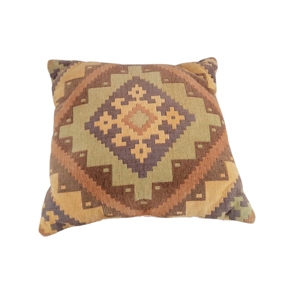 Vintage Boho Kilim Southwestern Large Throw Pillow